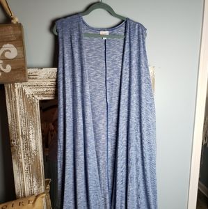 Lularoe Joy vest XL light blue heathered